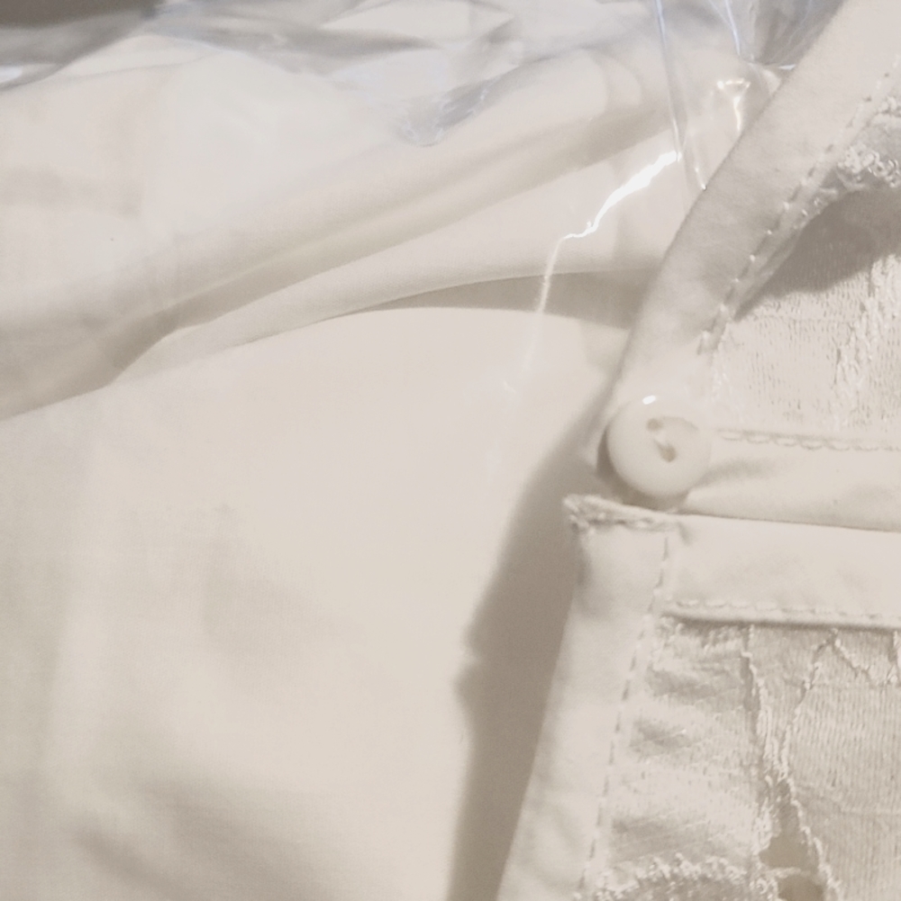 New Eyelet Lace Yoke Mini Dress - Picture 6 of 9